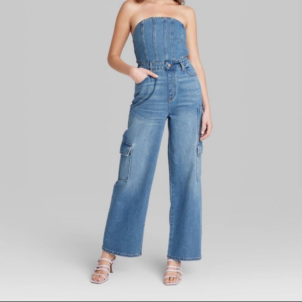 Denim jumpsuit size small new with tags